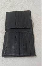 Load image into Gallery viewer, Fossil Mens Black Pebbled Leather Credit Card Slots Bifold Wallet
