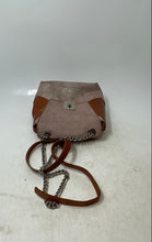 Load image into Gallery viewer, Velez Womens Brown Leather Chain Strap Convertible Backpack Size Small
