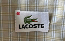 Load image into Gallery viewer, Lacoste Mens Gray Plaid Cotton Short Sleeve Collared Button-Up Shirt Size 46
