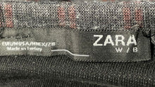 Load image into Gallery viewer, Zara Womens Burgundy Gray Plaid Print Long Sleeve Midi Bodycon Dress Size M
