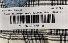 Load image into Gallery viewer, Tommy Hilfiger Mens Black White Plaid Cotton Short Sleeve Button-Up Shirt Sz L
