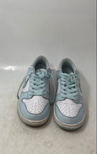 Load image into Gallery viewer, Nike Girls Dunk Low FB9109-105 White Blue Leather Lace-Up Sneaker Shoes Size 5Y
