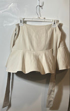 Load image into Gallery viewer, Zara Womens Beige Peplum Hem Side-Zip A-Line Skirt Size Medium
