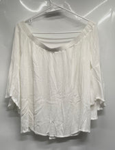 Load image into Gallery viewer, Charlotte Russe Womens White 3/4 Sleeve Off-The-Shoulder Blouse Top Size Large
