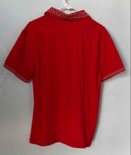 Load image into Gallery viewer, Rising Revolt Mens Red Short Sleeve Spread Collar Golf Polo Shirt Size Large
