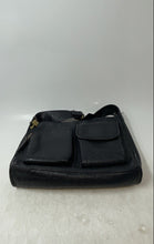 Load image into Gallery viewer, Fossil Womens Black Pebbled Leather Adjustable Strap Shoulder Crossbody Bag
