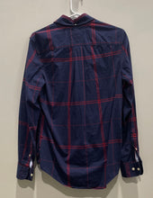 Load image into Gallery viewer, Tommy Hilfiger Mens Blue Red Plaid Long Sleeve Custom Fit Button-Up Shirt Sz XS
