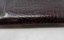 Load image into Gallery viewer, Unbranded Womens Black Dark Brown Leather ID Window Flap Bifold Wallet
