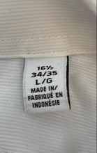 Load image into Gallery viewer, Calvin Klein Mens White Cotton Long Sleeve Collared Dress Shirt Size Large
