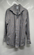 Load image into Gallery viewer, Brooks Brothers Mens Brown Plaid Print Non-Iron Stretch Dress Shirt Size 16-33
