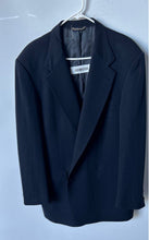 Load image into Gallery viewer, Stafford Mens Blue Worsted Wool Single-Breasted Two-Button Blazer No Size
