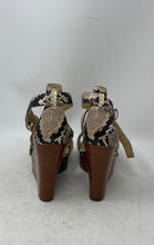 Load image into Gallery viewer, Michael Kors Womens Carmen Brown Black Animal Print Platform Sandals Size 7.5 M
