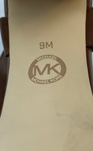 Load image into Gallery viewer, Michael Kors Womens Brown Wood Open Toe High Block Platform Heels Size 9M
