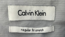 Load image into Gallery viewer, Calvin Klein Mens Gray Regular Fit Stretch Long Sleeve Dress Shirt Size 17 32/33
