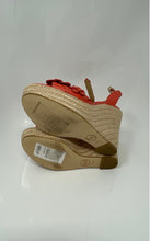 Load image into Gallery viewer, Michael Kors Womens Beige Dark Nude Leather Wedge Heel Slingback Sandals Size 6M
