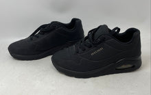 Load image into Gallery viewer, Skechers Womens Uno Stand On Air 73690W Black Lace-Up Sneaker Shoes Size 7.5
