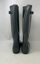 Load image into Gallery viewer, Hunter Mens Original Gloss Tall Gray Pull-On Round Toe Rain Boots Size 7 M
