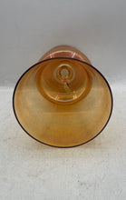 Load image into Gallery viewer, Vintage Arise &amp; Restore Amber Engraved Glass Pedestal Apothecary Urn With Lid
