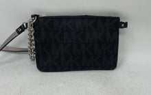 Load image into Gallery viewer, Michael Kors Womens Black Monogram Print Leather Zipper Fanny Pack Handbag
