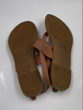 Load image into Gallery viewer, Authentic Tory Burch Womens Brown Leather Thong Sandals Size 8M Worn Damaged
