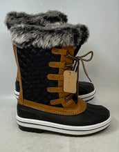 Load image into Gallery viewer, Vepose Womens CJY971A Black Brown Insulated Faux Fur Winter Snow Boots Size 8
