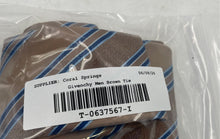 Load image into Gallery viewer, Givenchy Monsieur Mens Brown Blue Striped Adjustable Long Designer Tie
