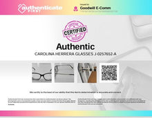Load image into Gallery viewer, Authentic Carolina Herrera Women's Silver-Tone Black &amp; White Glasses

