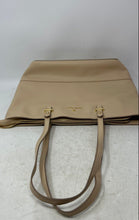 Load image into Gallery viewer, Nanette Lepore Womens Beige Pebble Leather Double Handle Zipper Shoulder Bag
