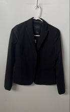 Load image into Gallery viewer, Banana Republic Womens Black Long Sleeve Classic Fit One-Button Blazer Size 00P
