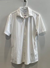 Load image into Gallery viewer, Zara Mens White Short Sleeve Slim Fit Button-Up Shirt Size Large
