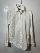 Load image into Gallery viewer, Express Mens White 1MX Fitted Long Sleeve Collared Dress Shirt Size M 15-15.5
