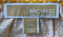 Load image into Gallery viewer, Michael Kors Womens Yellow Floral Print 3/4 Sleeve Blouse Top Size Large
