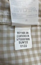 Load image into Gallery viewer, Banana Republic Mens Beige Gingham Collared Untucked Fit Button-Up Shirt Size M
