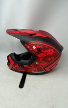 Load image into Gallery viewer, HJC Unisex Black Red Printed Off Road Full Face Motorcycle Helmet Size Small
