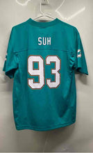 Load image into Gallery viewer, NFL Team Apparel Youth Green Miami Dolphins Suh #93 Football Jersey Size L
