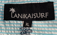 Load image into Gallery viewer, Lanikai Surf Mens Blue White Printed Short Sleeve Hawaiian Button-Up Shirt Sz XL
