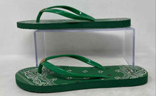 Load image into Gallery viewer, Authentic Tory Burch Womens Green Logo Slip-On Flip-Flop Sandals Size 8-9
