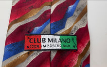 Load image into Gallery viewer, Club Milano Mens Multicolor Printed Silk Adjustable Designer Tie
