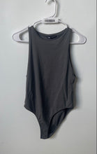 Load image into Gallery viewer, Zara Womens Gray Sleeveless Round Neck One-Piece Bodysuit Size Medium
