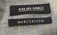 Load image into Gallery viewer, Murano Mens Gray Striped Mercerized Cotton Long Sleeve Button-Up Shirt Size XL
