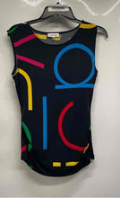 Load image into Gallery viewer, Calvin Klein Womens Black Signature Printed Sleeveless Ruched Tank Top Size XS
