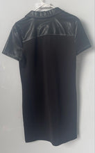 Load image into Gallery viewer, Karl Lagerfeld Womens Black Short Sleeve Spread Collar Mini Dress Size 10
