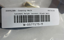 Load image into Gallery viewer, Lauren Ralph Lauren Mens Black Gold-Tone Buckle Adjustable Dress Belt
