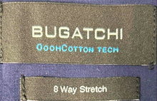 Load image into Gallery viewer, Bugatchi Mens Navy Blue OoohCotton Tech 8-Way Stretch Button-Up Shirt Size M
