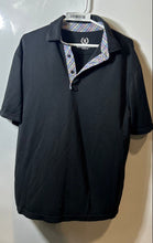 Load image into Gallery viewer, Bugatchi Uomo Mens Black Short Sleeve Regular Fit Polo Shirt Size Large
