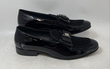 Load image into Gallery viewer, Carrucci Mens Black Leather Bow Tie Slip-On Loafer Dress Shoes Size 11

