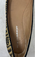 Load image into Gallery viewer, Rebecca Minkoff Womens Uma Gold Black Slip-On Round Toe Ballet Flats Size 7M
