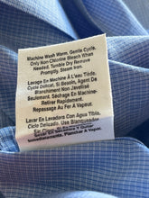 Load image into Gallery viewer, DKNY Mens Sky Blue Plaid Cotton Pointed Collar Long Sleeve Dress Shirt Size 16
