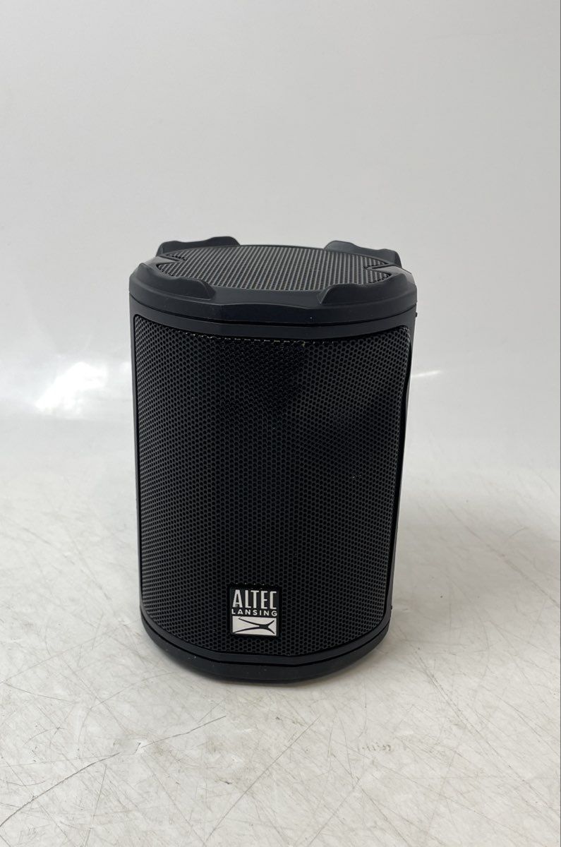 Altec Lansing IMW1100 Round Black Portable Music Speaker Not Tested