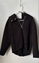 Load image into Gallery viewer, Scoop Womens Black Long Sleeve Hooded Full-Zip Fleece Jacket Size XS
